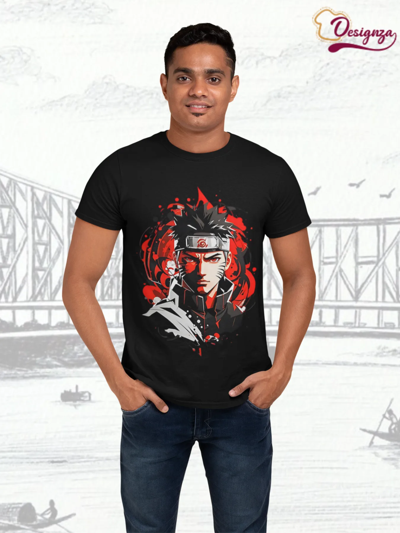 Designza Unisex Black 100% Cotton — Black