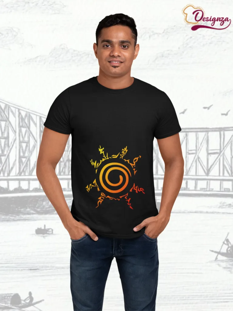 Designza Unisex Black 100% Cotton T-Shirt — Black