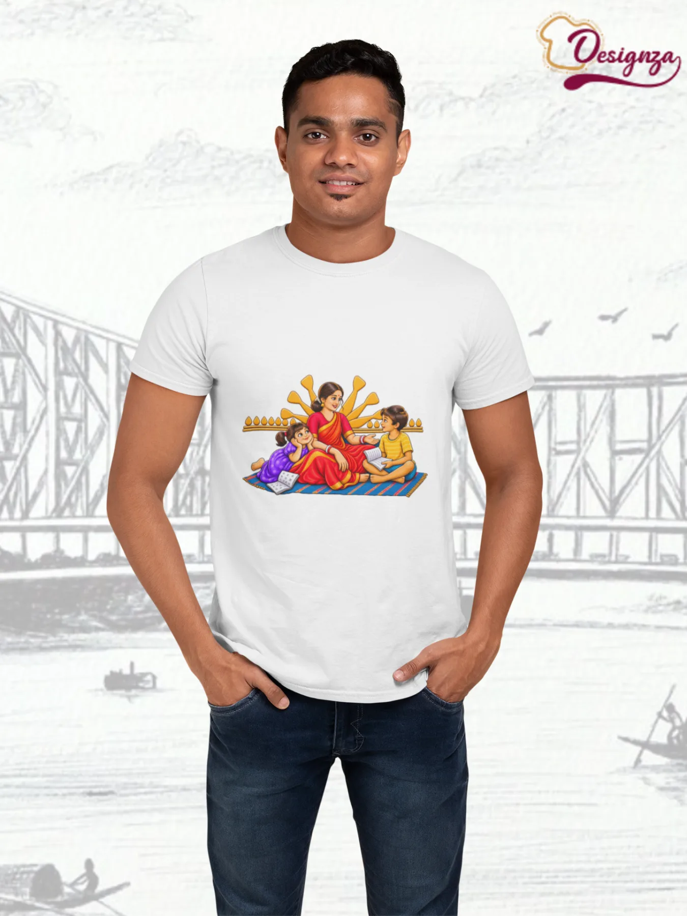 Pure Cotton t shirt agomoni — White
