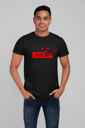 Bio-Wash Cotton T-Shirt with Itachi Print – Premium Anime Merchandise