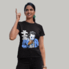 Bio-Wash Cotton Black T-Shirt with Anime Design