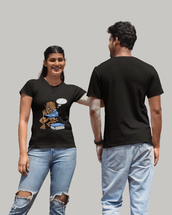 Bio-Wash Cotton Black T-Shirt with Anime Design - Image 2