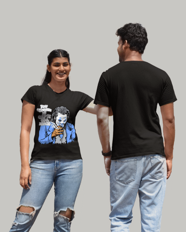 Bio-Wash Cotton Black T-Shirt with Anime Design - Image 3